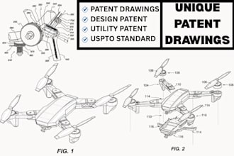 draft professional uspto compliant patent drawings
