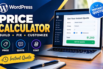 build wordpress price calculator, cost calculator and wordpress quote calculator
