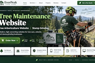 design wix tree maintenance website stump grinding tre arboericulture website