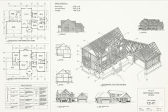 design architectural and permit drawings,2d floorplans, mep