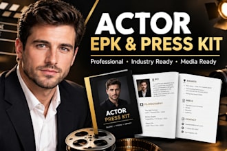 create a professional actor epk, press kit and media kit