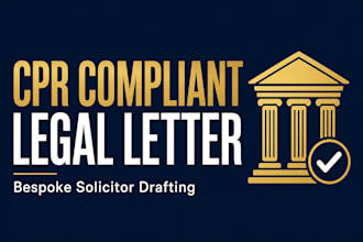 draft a cpr compliant UK letter before claim