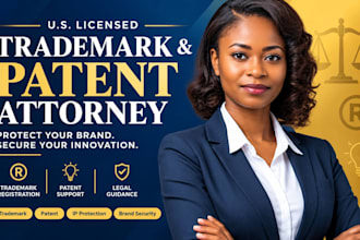 be your US licensed attorney for your trademark, patent application
