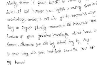 provide neat and beautiful handwritten notes