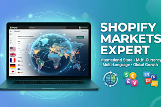 setup shopify markets for international stores multi currency and languages
