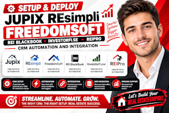 do jupix resimpli freedomsoft rei blackbook investorfuse reipro CRM automation