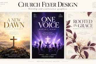 design a church flyer for your service or conference