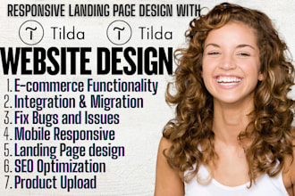 design a tilda website tilda landing page tilda website design and development