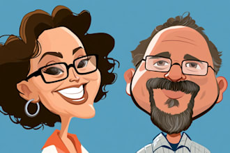 draw a fun and custom caricature portrait