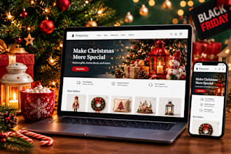design christmas shopify store black friday holiday store