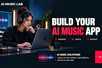 build ai music generator website software music website ai text to music app