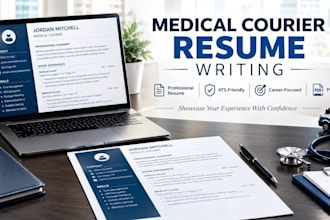 write a professional medical courier resume and cover letter
