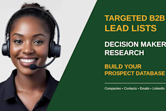 build targeted b2b lead lists with decision maker research