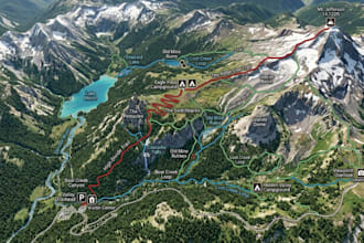 design hiking trail maps, route maps and trip itineraries