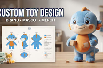 create a custom plush toy design for your brand or product