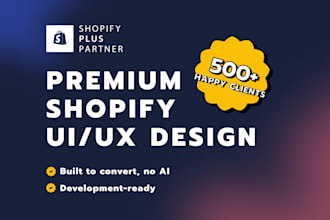 create a premium figma shopify website ui ux design for your brand