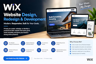 create wix website, wix website redesign wix website development