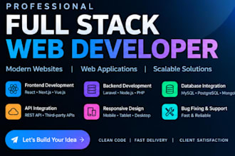 full stack developer clean code and fast delivery