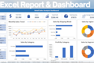 create interactive excel reports, dashboards and charts
