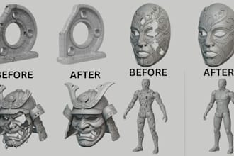 3d print stl file repair, fix stl file, mesh repair, repair 3d model, split stl