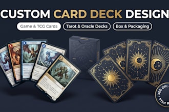 design game cards, card illustration, characters and game boards playing card