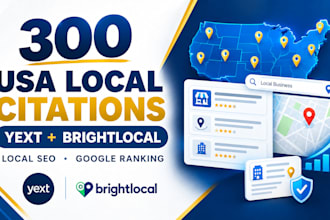 build 300 usa local citations using yext and brightlocal