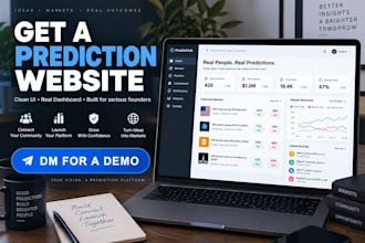 build polymarket kalshi prediction market website app and ai analytics dashboard