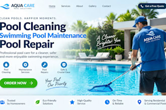 design wix pool cleaning website swimming pool maintenance pool repair website
