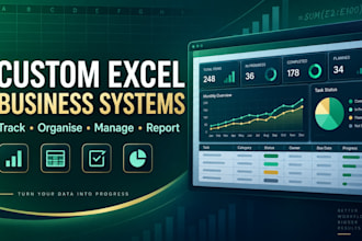create an excel business tracker or management system