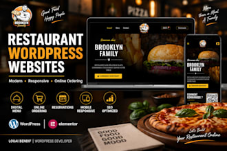 design and develop a restaurant wordpress website