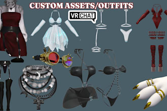 create custom vrchat asset, props, outfits, item, weapon, jewelry, physbones