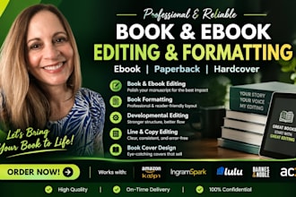 book editing and formatting, manuscript formatting and development book editor