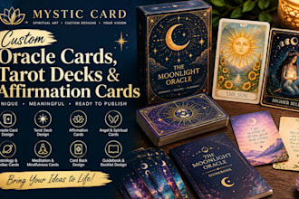 create custom oracle cards tarot deck affirmation cards and spiritual artwork