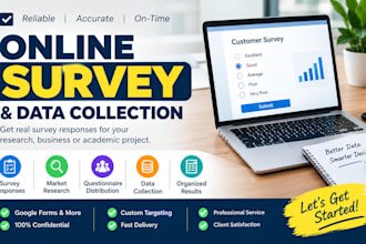 collect online survey responses and conduct market research