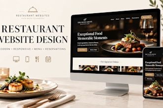 design a modern restaurant website with online menu and reservation booking