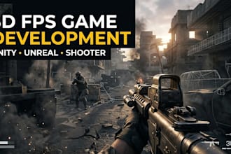 develop 3d fps game, 3d shooting game, military shooting, sci fi shooting game