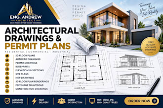 create city permit drawings, floor plans, blueprints, architectural plans