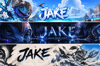design a professional gaming banner for youtube twitch or social media
