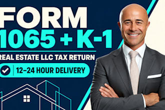 prepare 2025 form 1065 partnership return and schedule k1s in 12 hours
