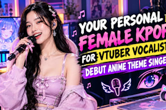 be your personal female kpop for vtuber vocalist debut anime theme singer