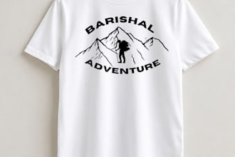 do minimalist and adventure t shirt design mountain camping