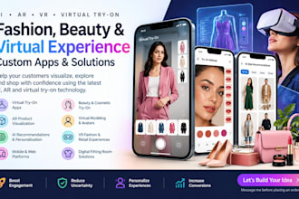 build fashion beauty products try on app, ai clothing app, modelling app, ar VR