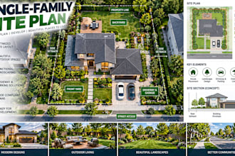 design single family site planning layouts residential development plans