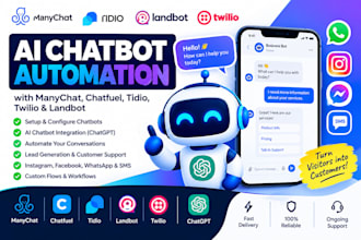 build manychat ai chatbot automation for instagram, facebook and whatsapp
