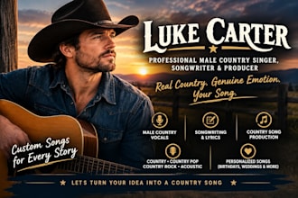 be your professional female country singer, songwriter and country song producer