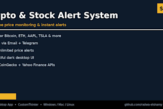 a data monitoring desktop app with real time notifications