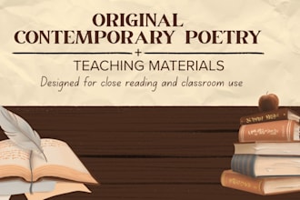 create original poetry teaching packs for english literature