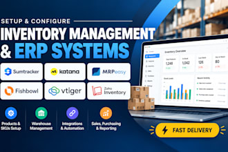 setup sumtracker katana erp mrpeasy fishbowl vtiger zoho inventory management