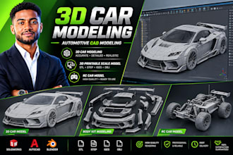 3d car design automotive car modeling body kit vehicle design for 3d printing
