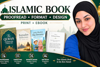 proofread, format, and design islamic books for print and ebook